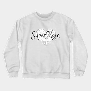 SuperMom Approved Diamond Heart Crewneck Sweatshirt